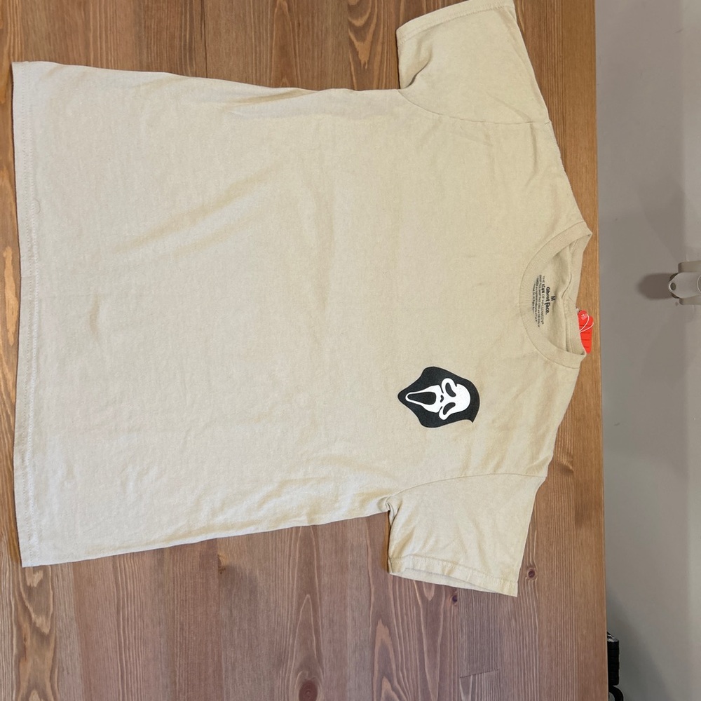 Men's Cream Graphic Tee with Unique Design